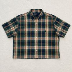 Upcycle Ralph Lauren Boxy Crop Top Shirt (DV -07)