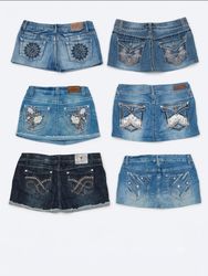 Wholesale Vintage Y2K Denim Mini Skirt Bundle(VM-8..