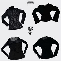 Y2K Black Gothic Full Sleeve Tops (AA-1150)