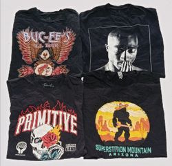 Black Printed T-Shirts RV # 108