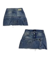 UPCYCLED DOUBLE WAISTBAND MINI SKIRT