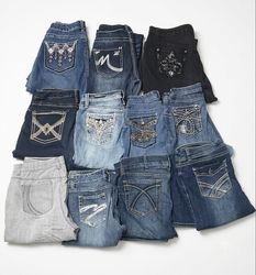 Unbranded Embroidery Jeans 12 pcs Bundle #35