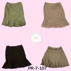 Women's Vintage Y2K Wool Skirts – Classic Warm Win..