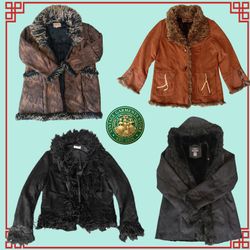 Vintage Afghan Fur Coats – Women’s Trendy Y2K Oute..