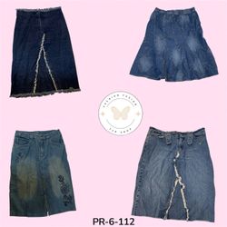 Women’s Y2K Denim Maxi Skirt – Vintage 2000s Stree..