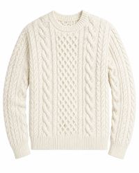 Cable net sweater