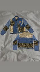 Upcycled Levi’s Military Patch Denim Jacket