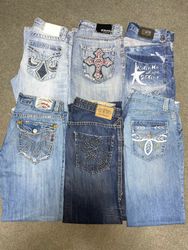 Y2k embroidered men’s jeans
