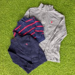 Ralph lauren kids quarter zip sweater (zrs 113)