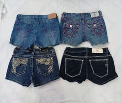 CR9997 Upcycled Kids Mix Branded Mini Denim Shorts
