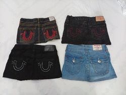 CR9998 Upcycled Kids True Religion Mini Denim Skir..