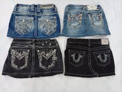 CR9999 Upcycled Kids Mix Branded Mini Denim Skirts