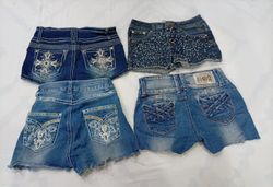 CR10002 Upcycled Y2K Mini Denim Shorts