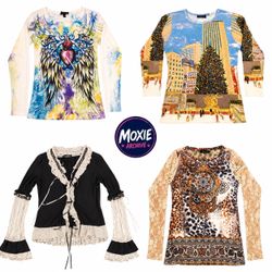 Vintage & Designer Inspirierte Damen Langarmtops G..