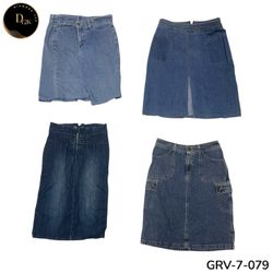 Women’s Button Front Denim Maxi Skirt – Premium Re..