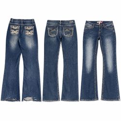 Y2K Embellished Embroidered Women Jeans