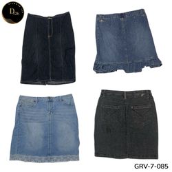 Women’s Washed Denim Midi Skirt – Premium Authenti..