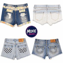 Retro Diva Street Wear Micro Denim Low Rise Shorts..