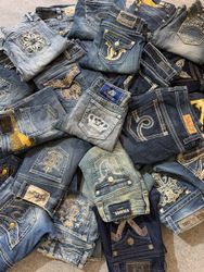 Jeans da donna ricamati Y2K con decorazioni 40 pez..