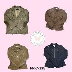 Y2K Fashion Women’s Mixed Material Jacket – Vintag..
