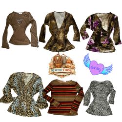 Blusa Y2k a maniche lunghe