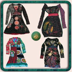 Y2k mix top blouse longs Stylish Boho Desigual Dre..