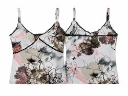 CR1893 UPCYCLED FLORAL CAMI TOP