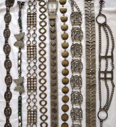 Y2K Black Chain belts