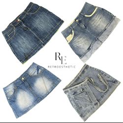 Y2K NYC IT GIRL DENIM MINI SKIRTS RE-3488
