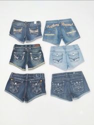 Y2k Denim mini shorts (S-24)