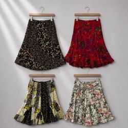 Women’s Vintage Printed Skirts Bundle