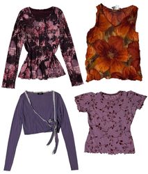 Vintage Boho Fairy Drop x Y2K Tops: TT-305