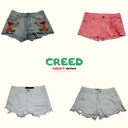 ✨ Embroidered Denim Shorts (CV:035)