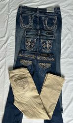 Y2K Embellished Bootcut👖Jean B# 258