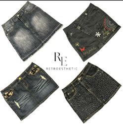Y2K NYC IT GIRL DENIM MINI SKIRTS RE-3495