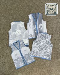 22 PCS  EXACT Upcycled Lace Panel Vest