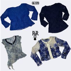 Y2K Vintage Blue Mix Tops (AA-1178)