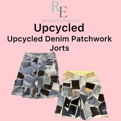 Upcycled Denim Patchwork Jorts