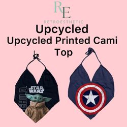 Upcycled Printed Cami Top