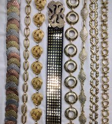 Y2K Golden Chain belts