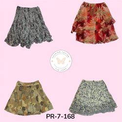 Floral Printed Polyester Skirt for Women – Lightwe..