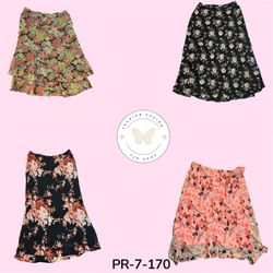 Elegant Printed Polyester Skirt for Women (PR-7-17..