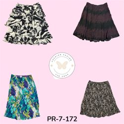 Trendy Floral Print Poly Skirt – High Waist Fashio..