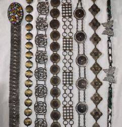 Y2K Concho & Black Chain belts