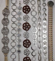 Y2K Silver Chain belts