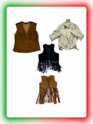 Vintage Y2K Suede Fringe Vests & Jackets Bundle | ..