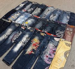 Japanes  Embroideredy Jeans Branded