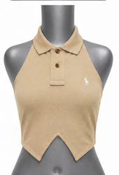 Upcycle Ralph Lauren Polo Halter Top (DV -07)