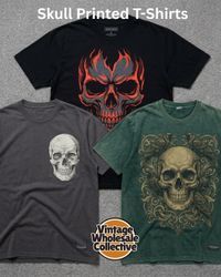 Skull Printed T-Shirts - (13/07)