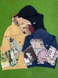 Upcycle Nike tapestry blanket sweatshirt